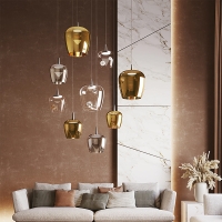 Zafferano Bilia 230v Nude suspension lamp