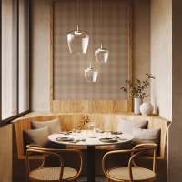 Zafferano Bilia 230v Nude suspension lamp