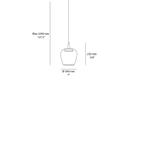 Zafferano Bilia 230v Nude suspension lamp