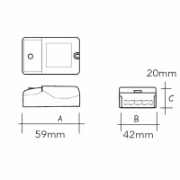 Alimentatore QLT MN3 4.2W 12V 350mA per moduli LED