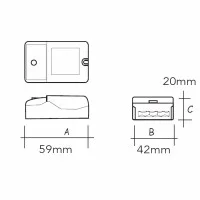 Alimentatore QLT MN3 4.2W 12V 350mA per moduli LED