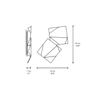 Vibia Origami lampada da parete multipla per esterno