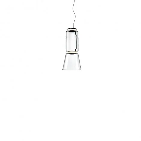 Flos Noctambule Led Suspension Glass Low Cylinder and Cone by