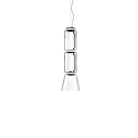 Flos Noctambule Led Suspension Glass Low Cylinder and Cone by Flos Noctambule Led Suspension Glass Low Cylinder and Cone by