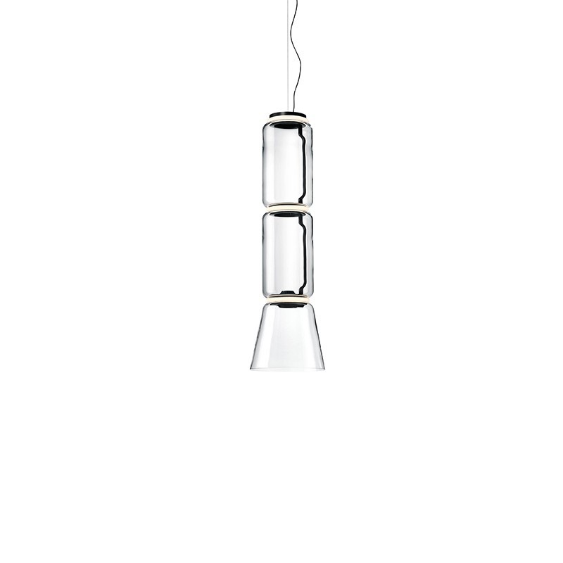 Flos Noctambule Sospensione Led Cilindro e Cono In Vetro by Flos Noctambule Sospensione Led Cilindro e Cono In Vetro by
