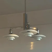 Louis Poulsen PH 2/1 Sospensione Tripla in Vetro Bianco