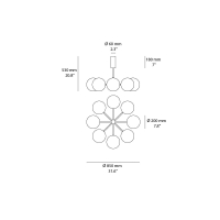 Lumen Center Planets suspension lamp