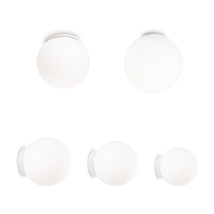 Ideal Lux Mapa Bianco AP1 Lampada Sferica da Parete