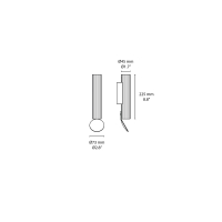 Flos Flauta Riga 1 Outdoor lampada da parete ip65