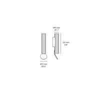 Flos Flauta Riga 1 Outdoor lampada da parete ip65