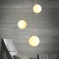 Flos IC S2 Suspension Lamp Blown Glass and Brass
