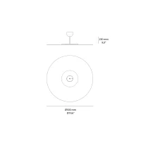 Luceplan Millimetro h23 brass small suspension lamp