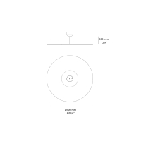 Luceplan Millimetro h33 ottone small lampada a sospensione