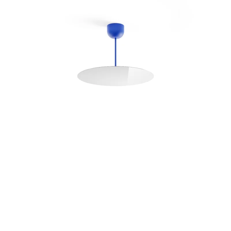 Luceplan Millimetro h33 blue small suspension lamp