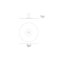 Luceplan Millimetro h33 blue large suspension lamp