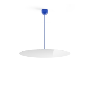 Luceplan Millimetro h73 blu large lampada a sospensione