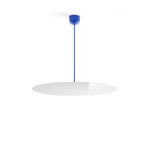 Luceplan Millimetro h73 blue large suspension lamp