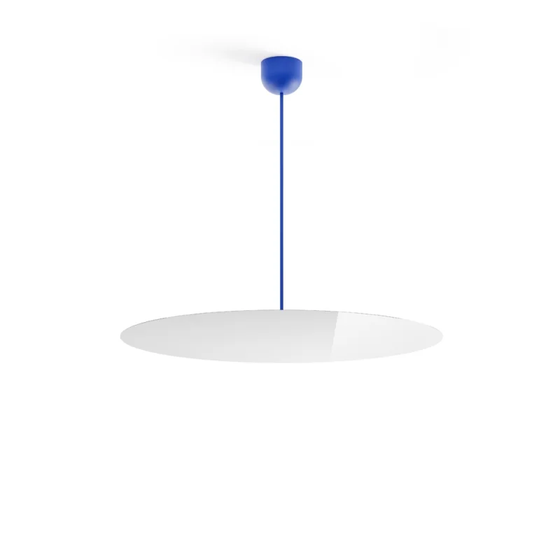 Luceplan Millimetro h73 blu large lampada a sospensione