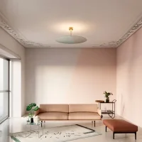 Luceplan Millimetro h23 blue small suspension lamp