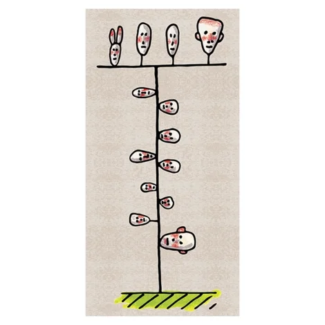 Qeeboo x Andrea Branzi Genetic tales carpet 100x200