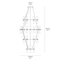 Artemide Zephyr Chandelier Black APP suspension lamp