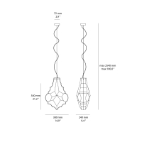 Karman 24 Karati suspension lamp