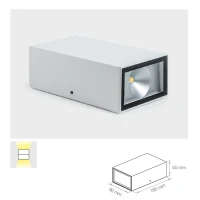 Lampo UP & DOWN Lampada da Parete Applique Biemissione LED 10W