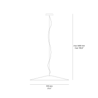 Luceplan Koinè 55 red 3000k suspension lamp