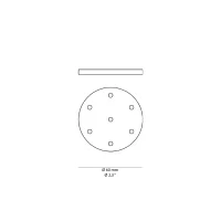 Penta Round ceiling rose 7 connections matt white