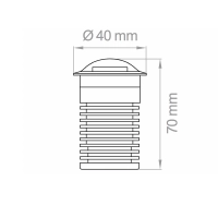 Lampo Faretto Segna Passo Carrabile LED 3W Per Esterno IP67 Con