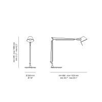 Artemide Tolomeo Mini Led lampada da tavolo alluminio