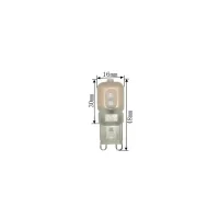 Lampadina LED mini G9 Bispina 120V 2W luce calda dimmerabile