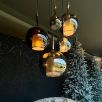 Penta Glo Medium Lampada Sferica Iconica da Sospensione in Vetro