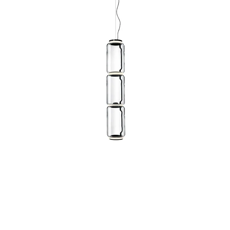 Flos Noctambule Led Suspension Glass Low Cylinders by Flos Noctambule Led Suspension Glass Low Cylinders by