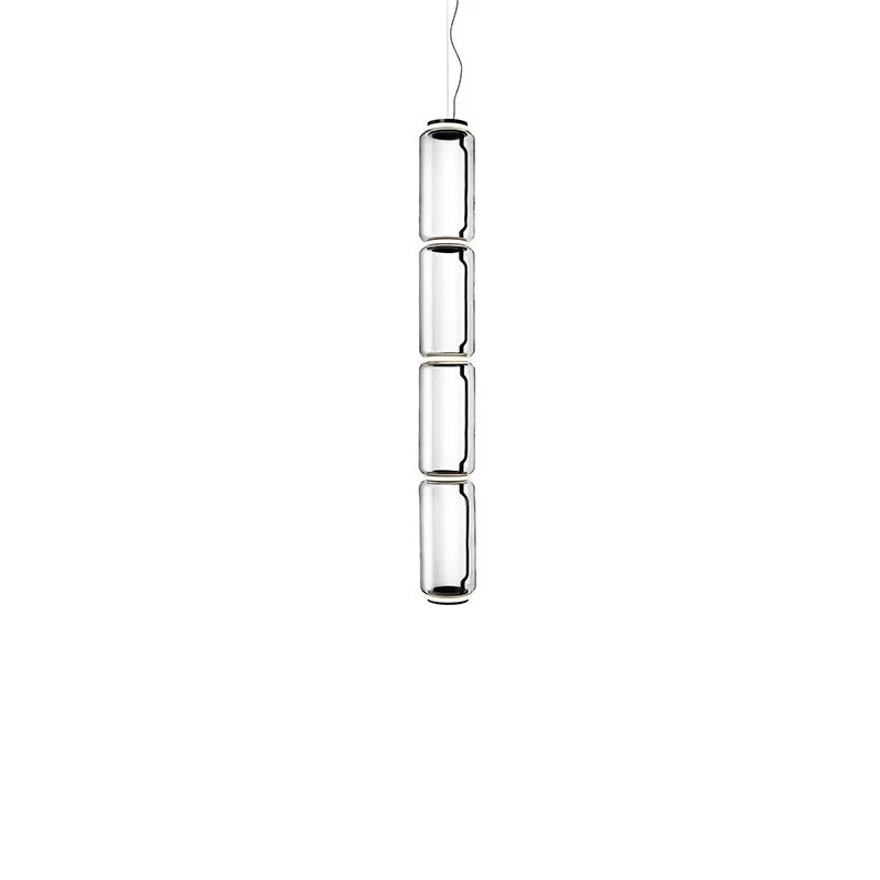 Flos Noctambule Led Suspension Glass high Cylinders by