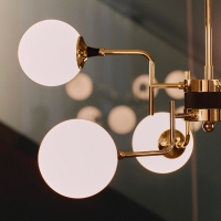 Stilnovo Galassia Adjustable Suspension Lamp in Glass