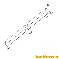 Lucifero's File Wall Lamp LED 1700 mm LTC824 White Lucifero's File Wall Lamp LED 1700 mm LTC824 White