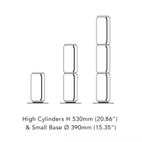 Flos Noctambule Led Floor Lamp Glass High Cylinders by