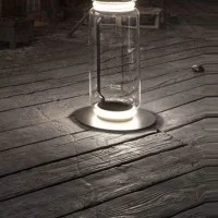 Flos Noctambule Led Floor Lamp Glass High Cylinders by