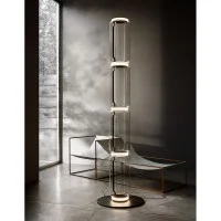 Flos Noctambule Led Floor Lamp Glass High Cylinders by
