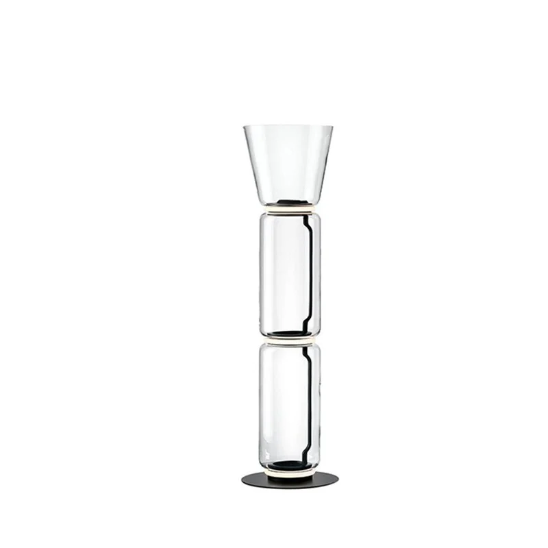 Flos Noctambule Led Floor Lamp Glass High Cylinders and Cone by