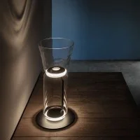 Flos Noctambule Led Floor Lamp Glass High Cylinders and Cone by