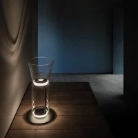 Flos Noctambule Led Floor Lamp Glass High Cylinders and Cone by