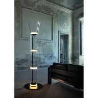 Flos Noctambule Big Led Floor Lamp High in Blow Glass by