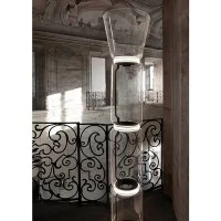 Flos Noctambule Big Led Floor Lamp High in Blow Glass by