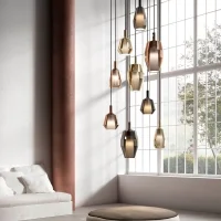 Penta Mom Glossy blown glass suspension lamp Penta Mom Glossy blown glass suspension lamp