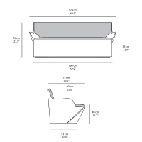 Slide Kami Yon outdoor sofa
