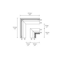 Flos Light Cut Mini corner Channel 70/140