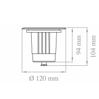Lampo Downlight Carriageable GU10 Made of Aluminum and