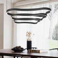 Ideal Lux Waves composition triple suspension lamps black Ideal Lux Waves composition triple suspension lamps black